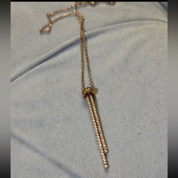 Swarovski knot pendant necklace in rose gold tone No